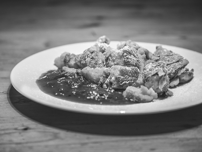 Kaiserschmarrn at the ski hut Ansitz in Flachau